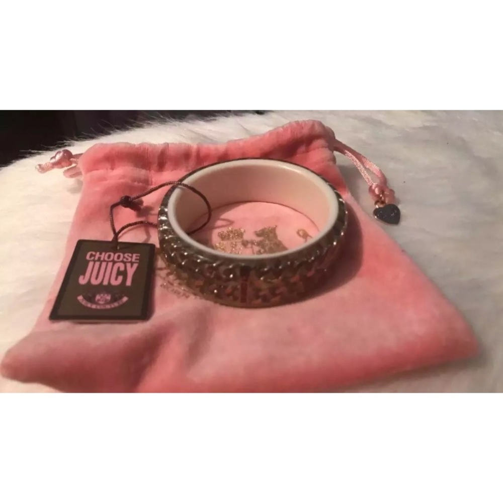 Authentic Juicy Couture Signed Clear Bangle